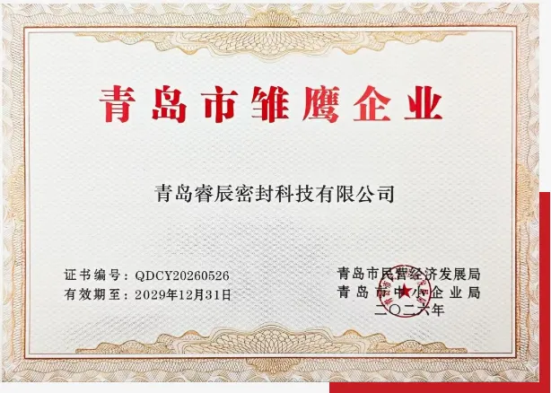 Qingdao Ruichen Sealing Technology Co., Ltd. a été sélectionnée comme « Entreprise Eaglet » de Qingdao 2026.